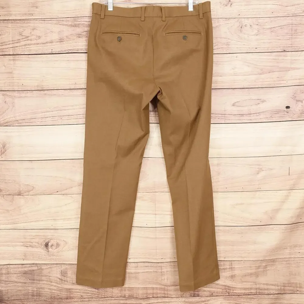Banana Republic Aiden Chino Pants Mens 33x32 Brown Aiden Fit Stretch